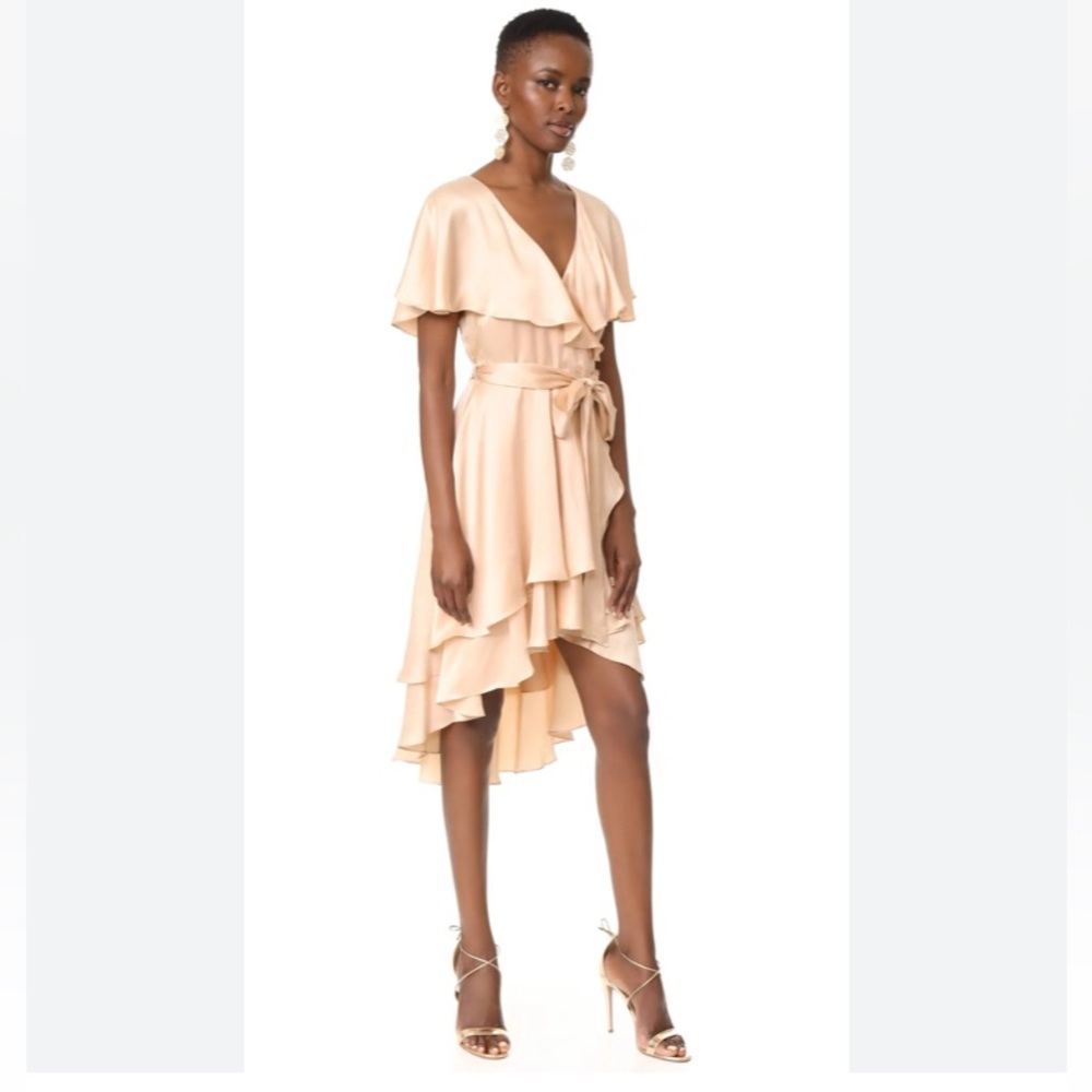 Zimmermann Flounce Silk Wrap Dress